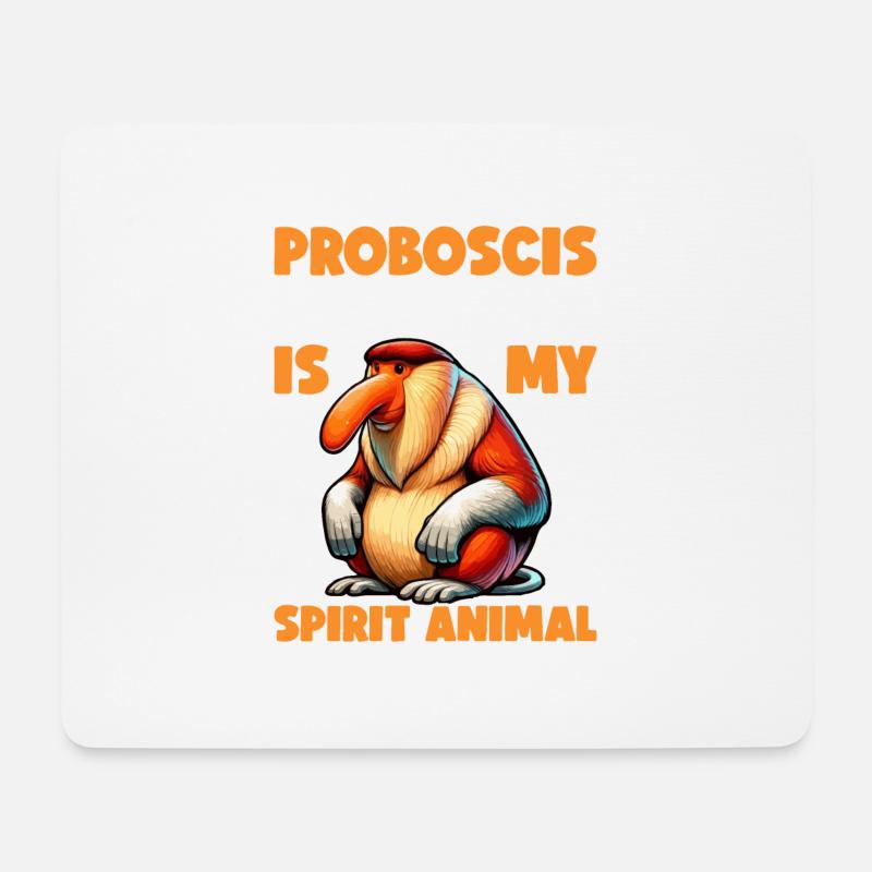 Nasenbär Affe Dabbing Affe Geschenk Affen - Mousepad (Querformat) - Weiß