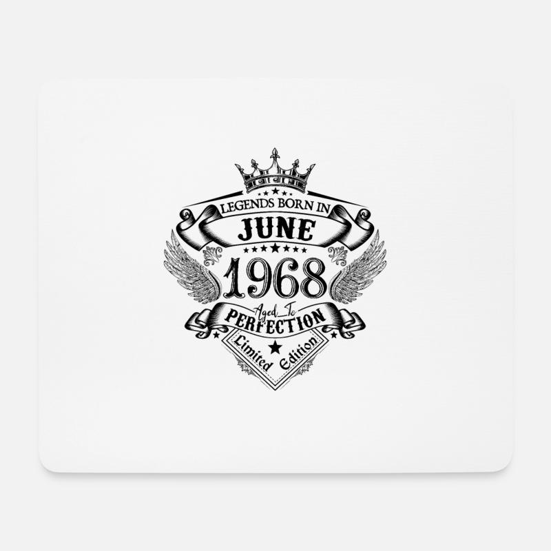 Geburtstag Juni 1968 Juni Geburtstag 1968 - Mousepad (Querformat) - Weiß