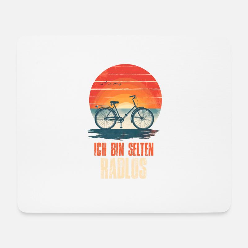 Ich Bin Selten Radlos Fahrrad Radfahren - Mousepad (Querformat) - Weiß