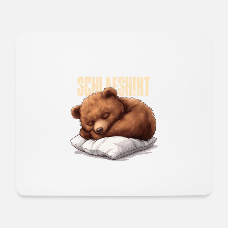 Offizielles Schlafshirt Bär - Mousepad (Querformat) - Weiß