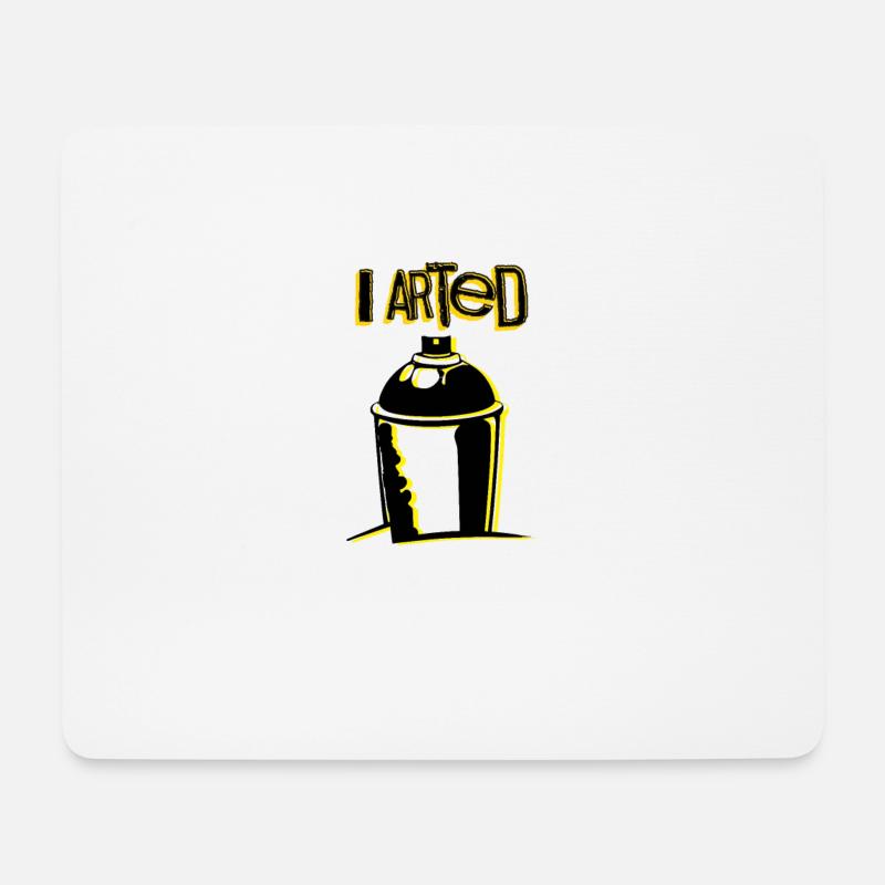 Sarcastic I Arted Dark Humor Palette - Mousepad (Querformat) - Weiß