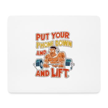 Put Your Phone Down And Lift 7 - Mousepad (Querformat) - Weiß - Vorne
