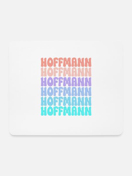 Hoffmann Retro Nachname Geschenkidee - Mousepad (Querformat) - Weiß
