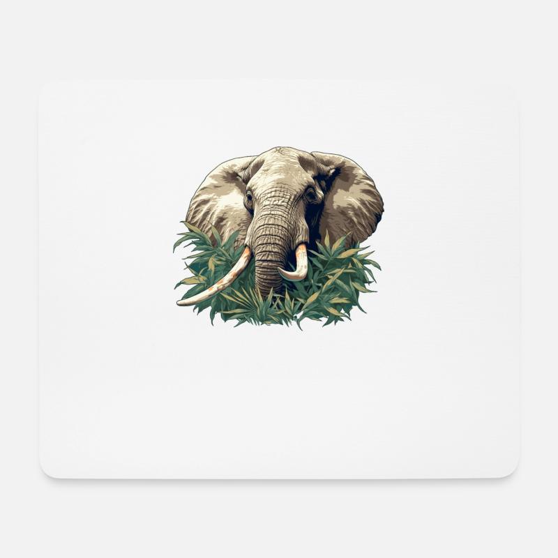Elefanten Elefant - Mousepad (Querformat) - Weiß