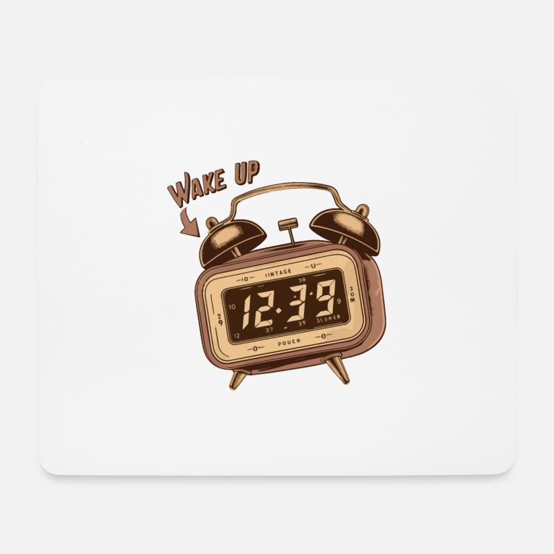 WACH AUF - Mousepad (Querformat) - Weiß