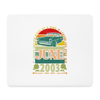 Geburtstagsgeschenk im Juni 2003. Juni 2003 Juni 2003 - Mousepad (Querformat) - Weiß - Vorne