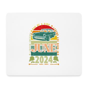 Geburtstagsgeschenk Juni 2024. Juni 2024 Juni 2024 - Mousepad (Querformat) - Weiß - Vorne