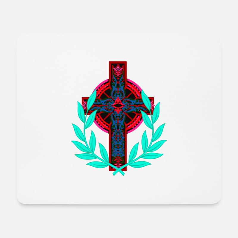 Kreuz Kreuze Kruzifix - Mousepad (Querformat) - Weiß