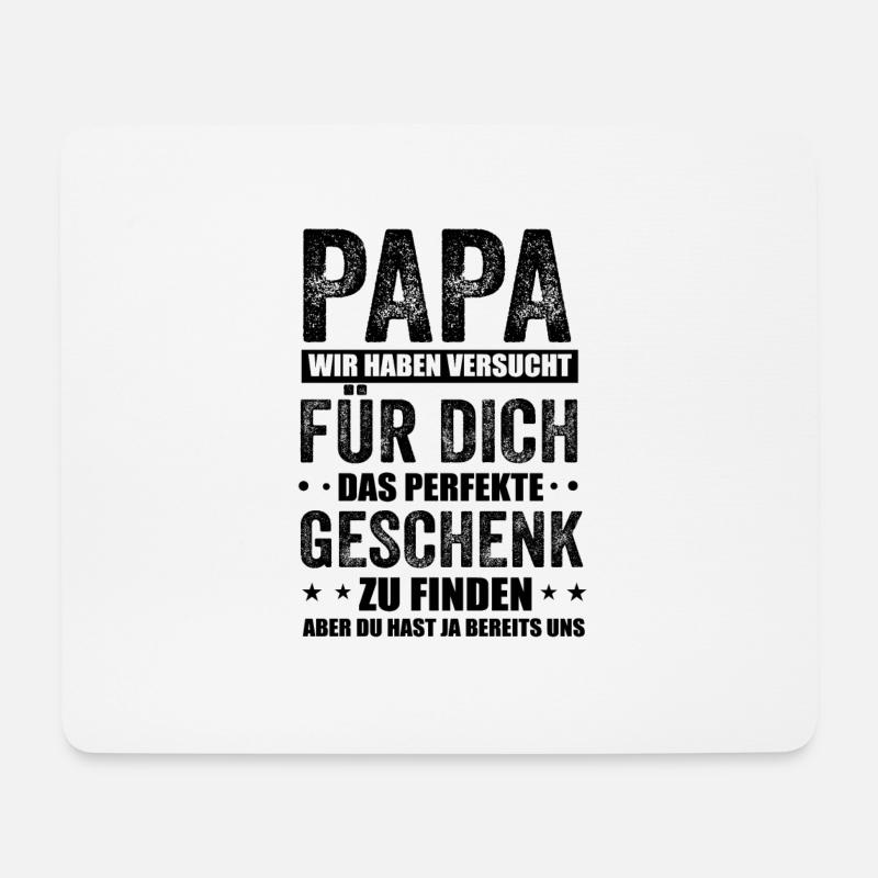 Geschenk für Papa, Vater Sprüche Lustig, Vatertag - Mousepad (Querformat) - Weiß