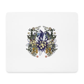 Alpes Montagnes Montagnes Nature Fleurs Nature Amoureux de la Nature - Tapis de souris (format paysage) - blanc - Devant