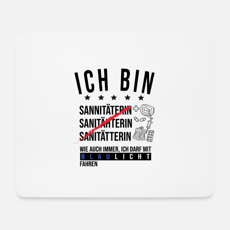 Sanitäter Rettungssanitäter Geschenk Spruch Beruf - Mousepad (Querformat) - Weiß