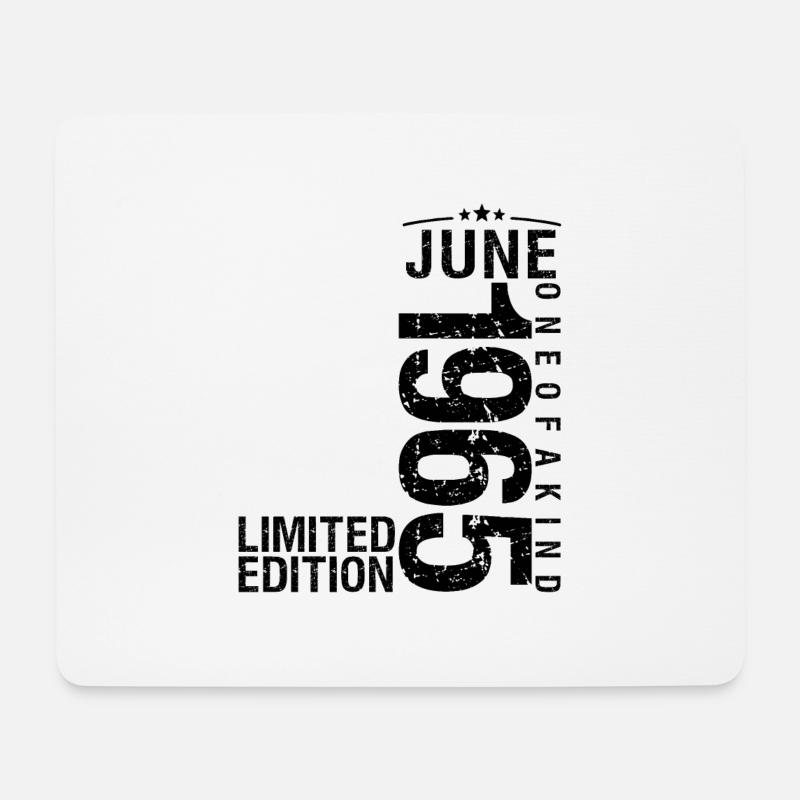 Geburtstag Juni 1965 Juni geboren im Juni 1965 - Mousepad (Querformat) - Weiß