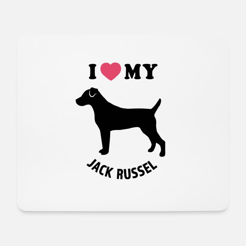 Ich liebe meinen Jack Russel - Mousepad (Querformat) - Weiß