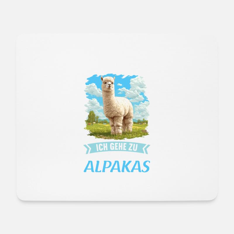 Alpaca Alpakas Alpaka - Mousepad (Querformat) - Weiß