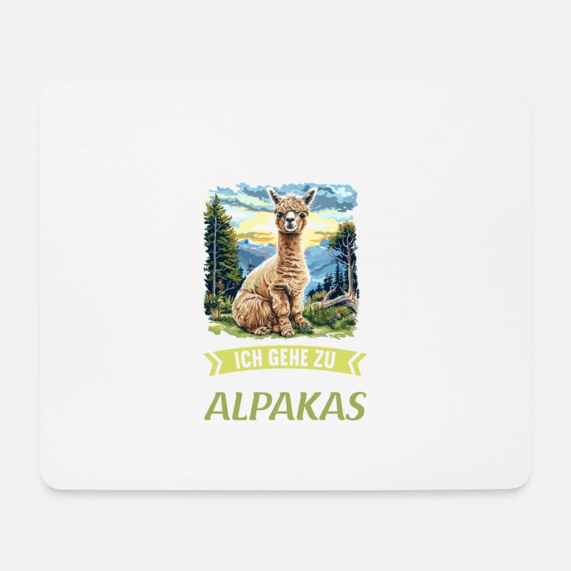 Alpaca Alpakas Alpaka - Mousepad (Querformat) - Weiß