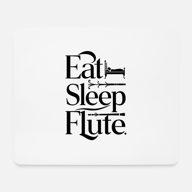 Eating, sleeping, whistling, music - Mouse Pad (horizontal) - white