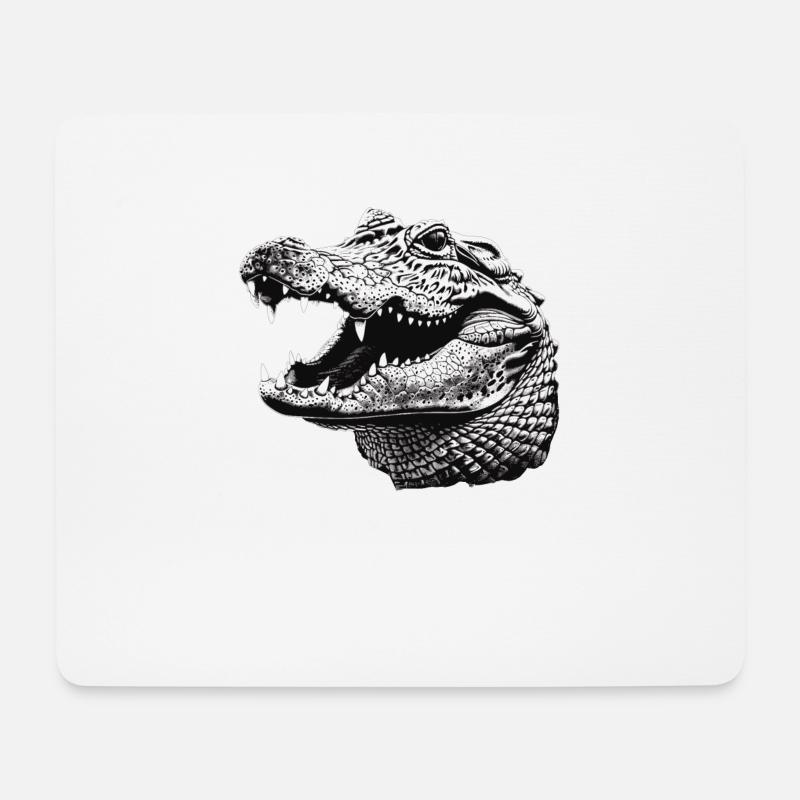 Alligatoren Alligator - Mousepad (Querformat) - Weiß