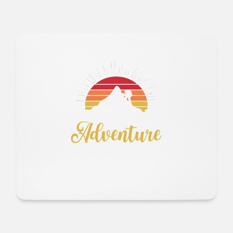 Adventure Awaits - Mousepad (Querformat) - Weiß