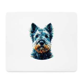 Polygon Art Kerry Blue Terrier Terriers - Mousepad (Querformat) - Weiß - Vorne