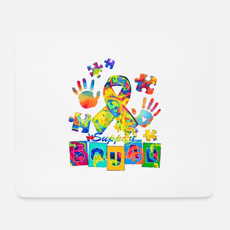 Autismus Superheld Betreuer Puzzle Kinder Anomal - Mousepad (Querformat) - Weiß