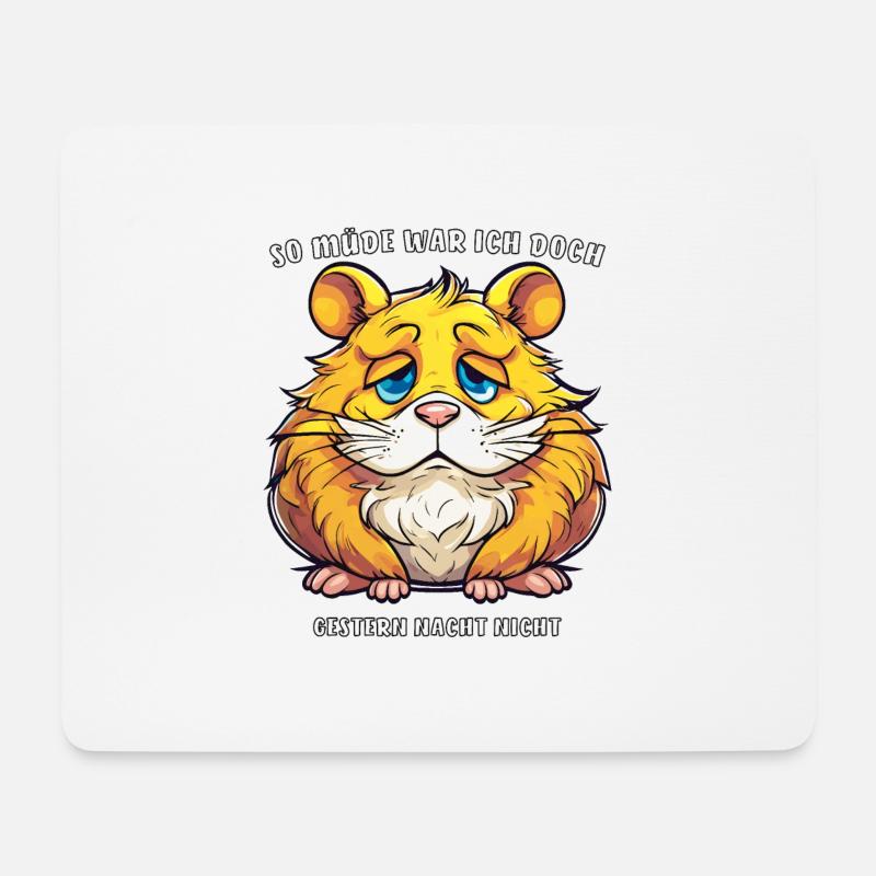 SO MÜDE WAR ICH GESTERN NACHT NICHT - Mousepad (Querformat) - Weiß