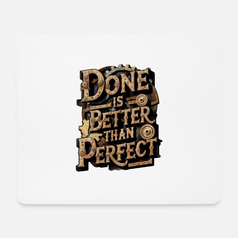Machen ist besser als perfekt - positiv - Mousepad (Querformat) - Weiß