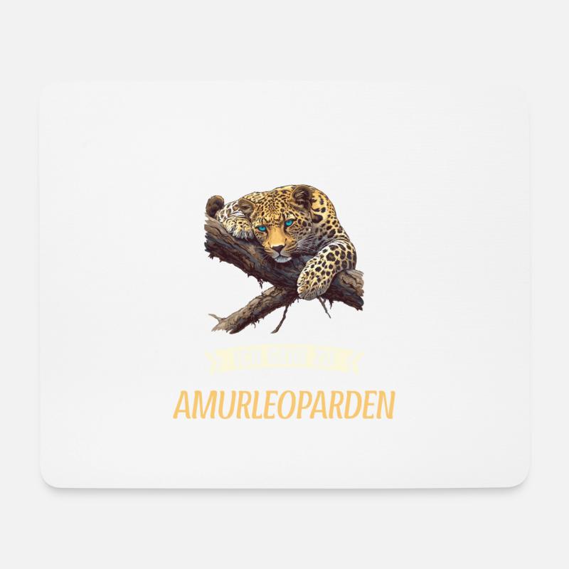 Amur Leopard Amurleoparden Amurleopard - Mousepad (Querformat) - Weiß