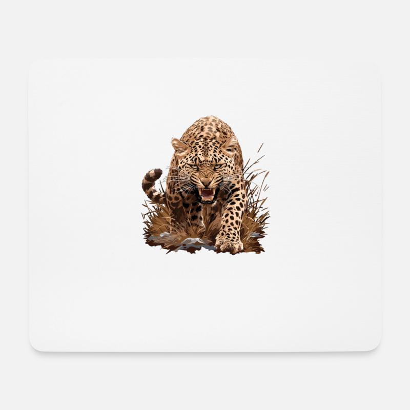 Leoparden Leopard - Mousepad (Querformat) - Weiß