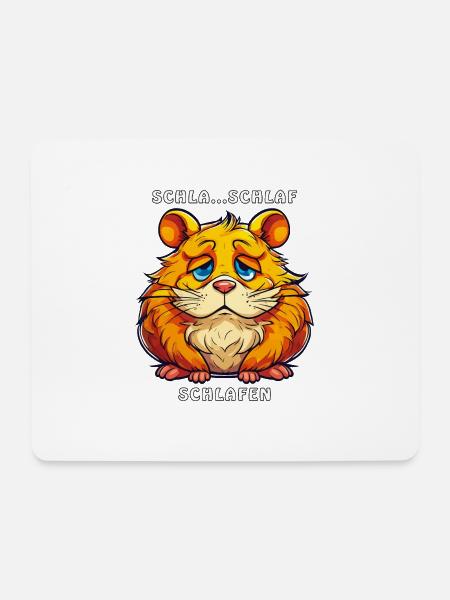 HAMSTER SCHLA...SCHLAF SCHLAFEN - Mousepad (Querformat) - Weiß