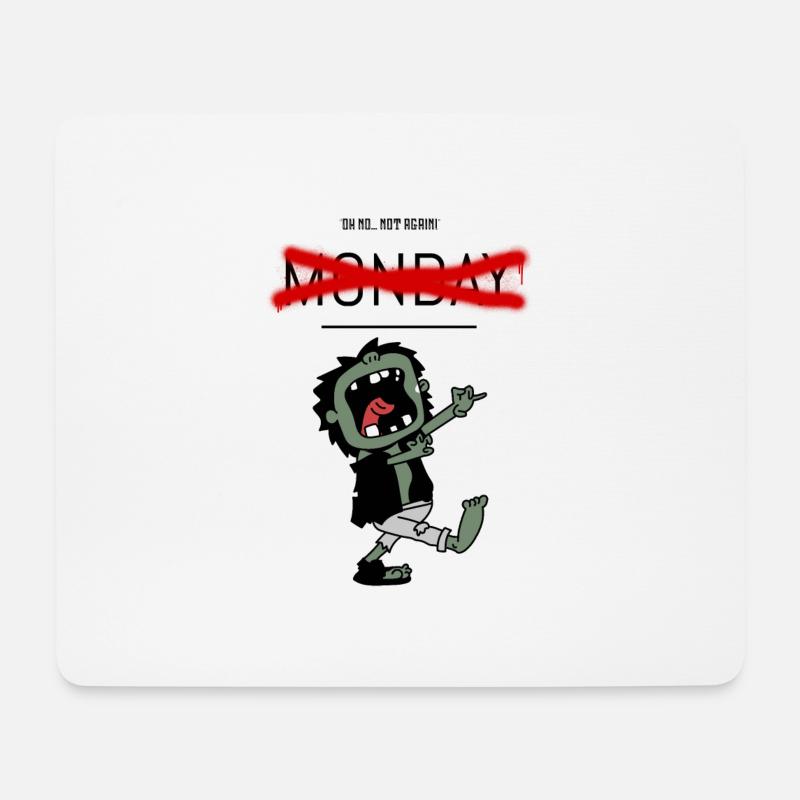 Ich hasse Montagen - Mousepad (Querformat) - Weiß
