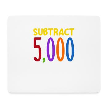 Substract 5,000 Aura Points Trendy Viral - Mouse Pad (horizontal) - white - Front