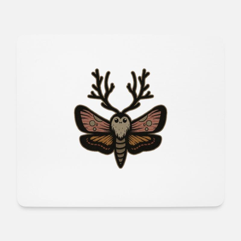Motte - Mousepad (Querformat) - Weiß