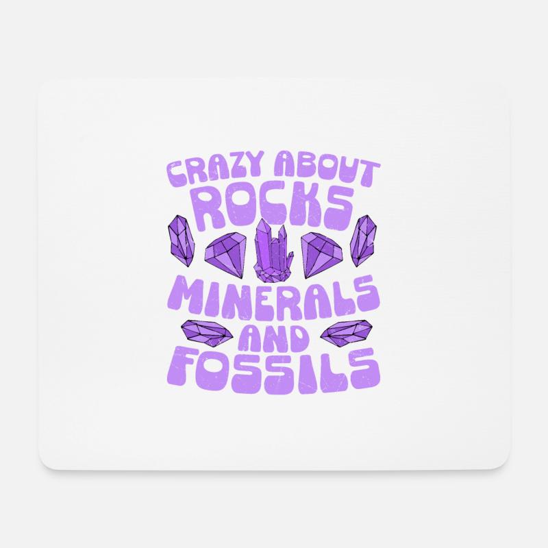 Easily Distracted By Rocks Geologist Geology - Mousepad (Querformat) - Weiß