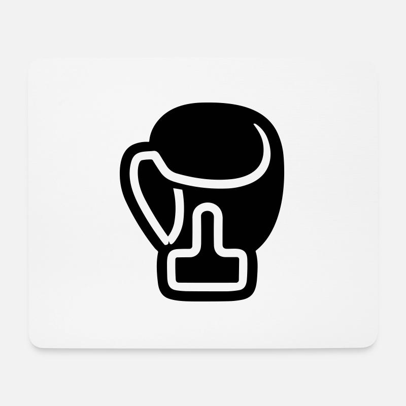 Boxhandschuh - Mousepad (Querformat) - Weiß