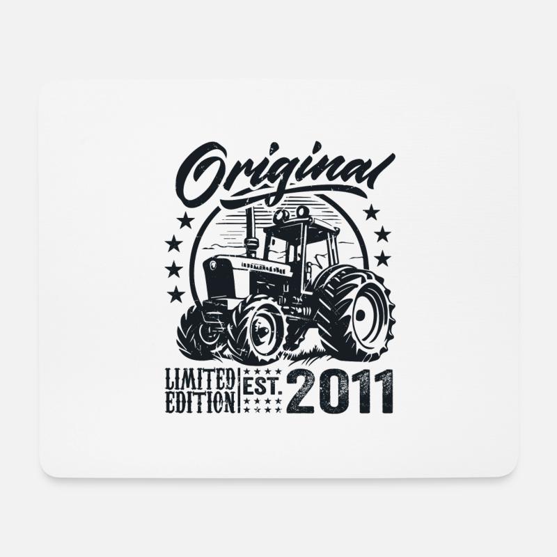 Original 2011 Jubiläum 2011 Farmer Traktor - Mousepad (Querformat) - Weiß