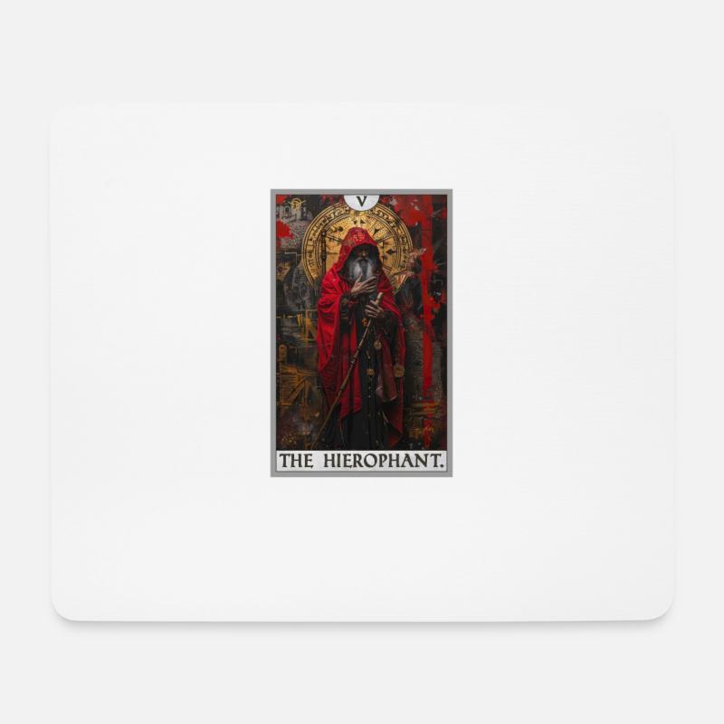 Tarotkarte The Hierophant Der Hierophant - Mousepad (Querformat) - Weiß
