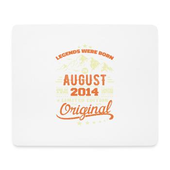 August 2014 Geburtstag August 2014 Vintage Geschenk - Mousepad (Querformat) - Weiß - Vorne