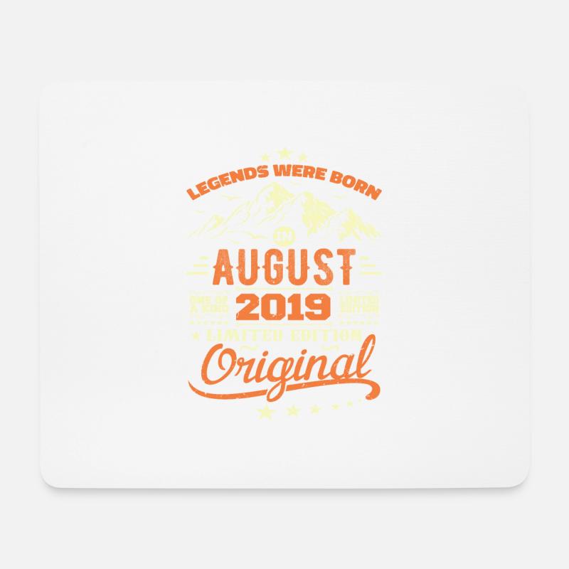 August 2019 Geburtstag August 2019 Vintage Geschenk - Mousepad (Querformat) - Weiß