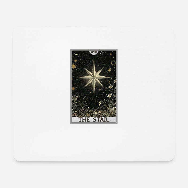 Tarotkarten Tarotkarte The Star Der Stern - Mousepad (Querformat) - Weiß
