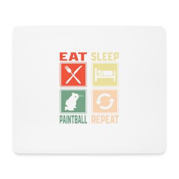 Eat Sleep Paintball Repeat Paintballer Tactical Pl - Mouse Pad (horizontal) - white - Front