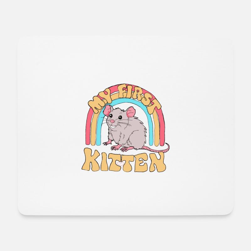 lustiger Spruch Slogan Mäuse Ratte Kätzchen - Mousepad (Querformat) - Weiß