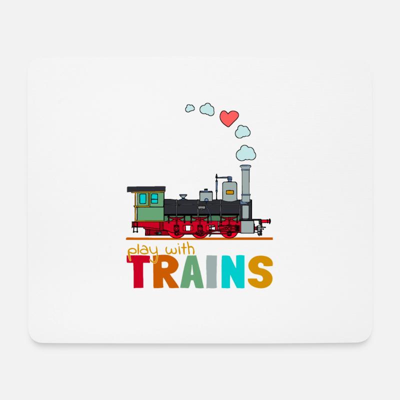 Zug Dampflokomotive Spruch Männer Frauen Kinder - Mousepad (Querformat) - Weiß