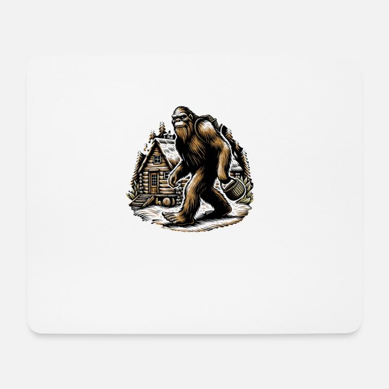 Bigfoot Sammler Sasquatch - Mousepad (Querformat) - Weiß