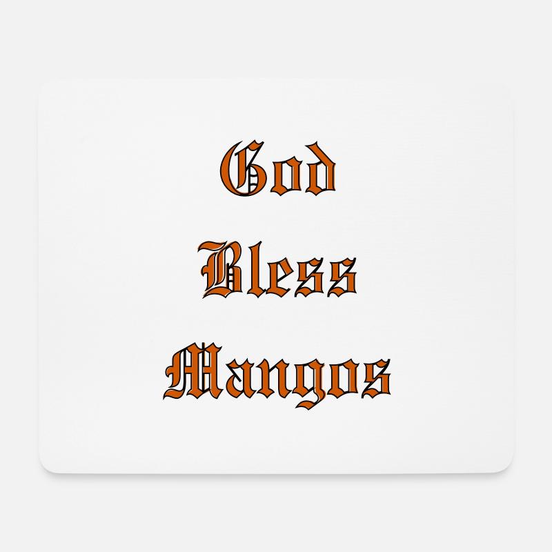 GodBlessMangos - Mousepad (Querformat) - Weiß