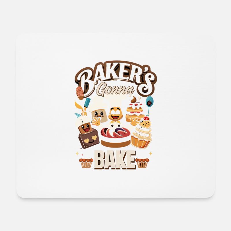 Bake the world a better place - Mouse Pad (horizontal) - white
