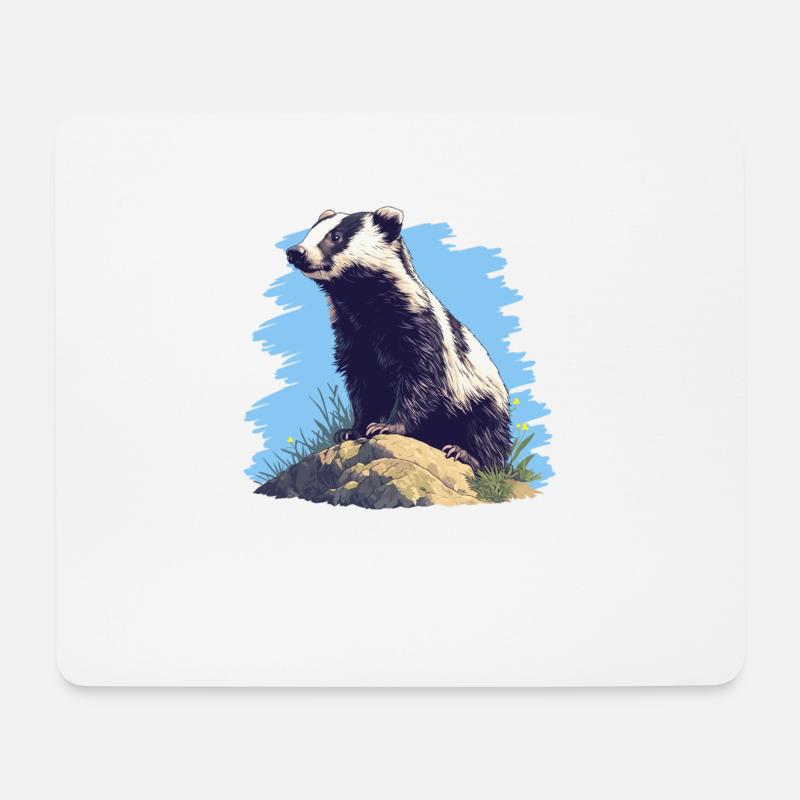 Badger Dachse Dachs - Mousepad (Querformat) - Weiß