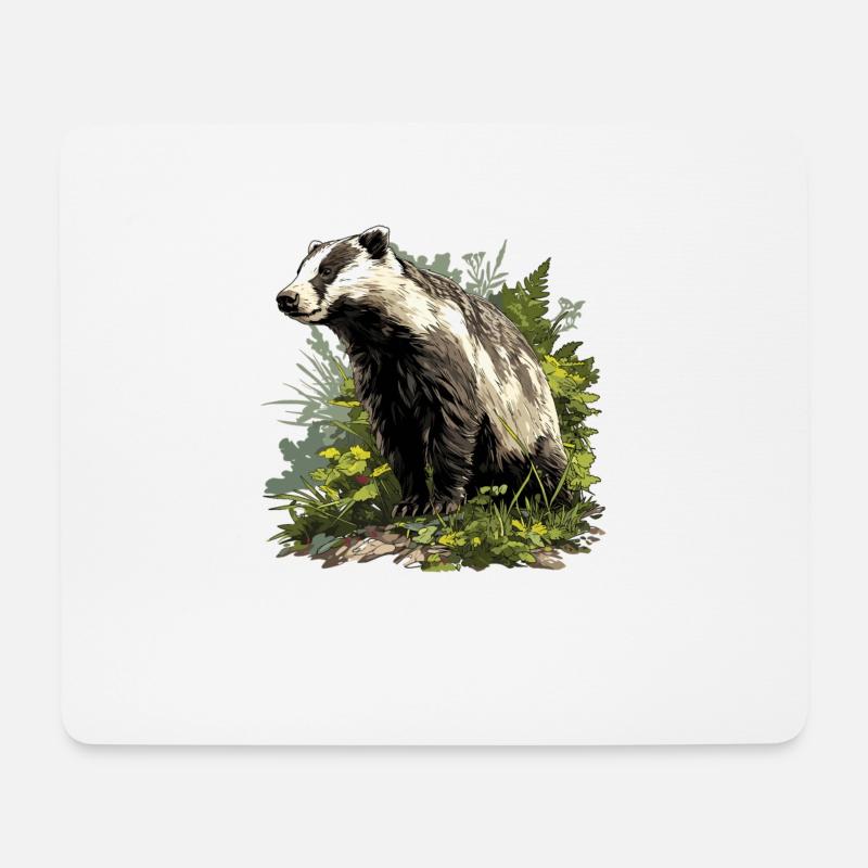 Badger Dachse Dachs - Mousepad (Querformat) - Weiß