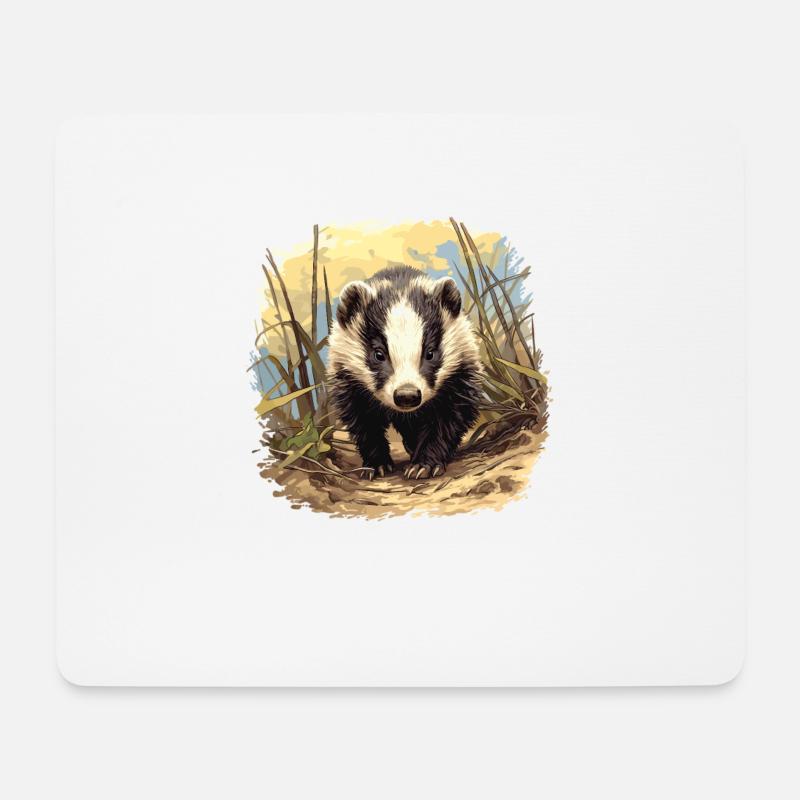 Badger Dachse Dachs - Mousepad (Querformat) - Weiß