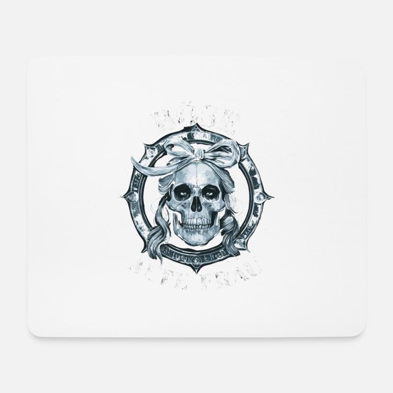 Motorrad Biker Lady Sarkasmus Böse alte Frau - Mousepad (Querformat) - Weiß
