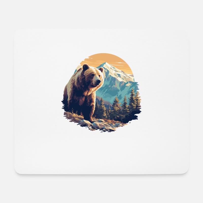 Bear Bären Bär - Mousepad (Querformat) - Weiß